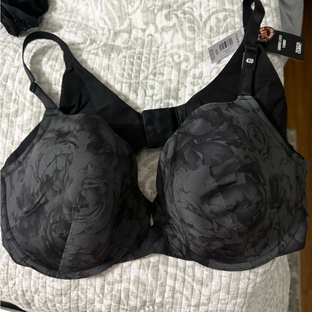 Torrid Black Floral Lace Bra